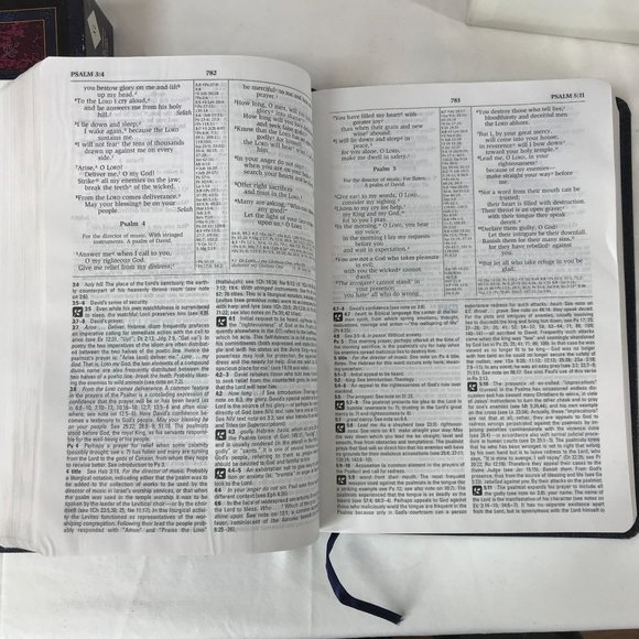 Zondervan Study Bible NIV Blue Leather Red Letter w/Box SIZE XL - Picture 6 of 7